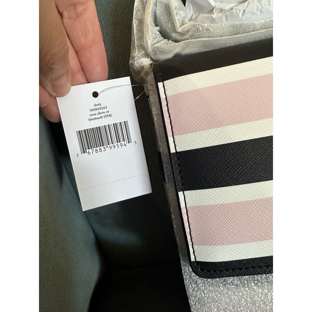 Kate Spade Black and Pink Striped Crossbody Bag - Picture 7 of 9